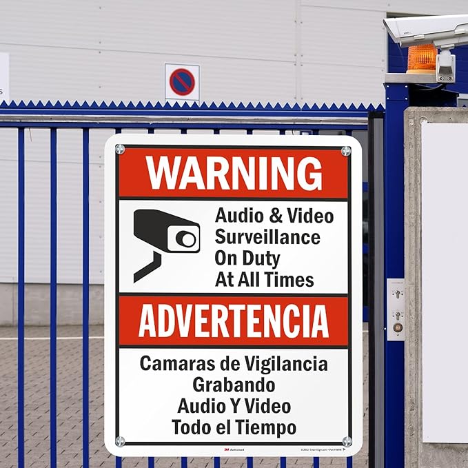 SmartSign 30 x 24 inch “Warning - Image 3