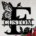 Personalized Custom Letter Name metal Signs, Custom Black Letter Monogram Wall by Casebrick