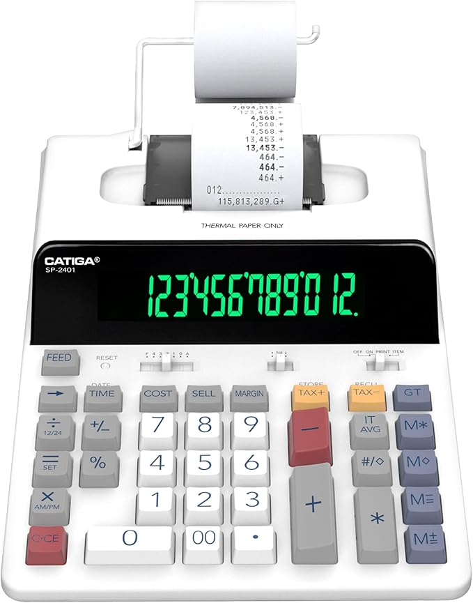 CATIGA 12 Digit Thermal Printing Calculator by CATIGA