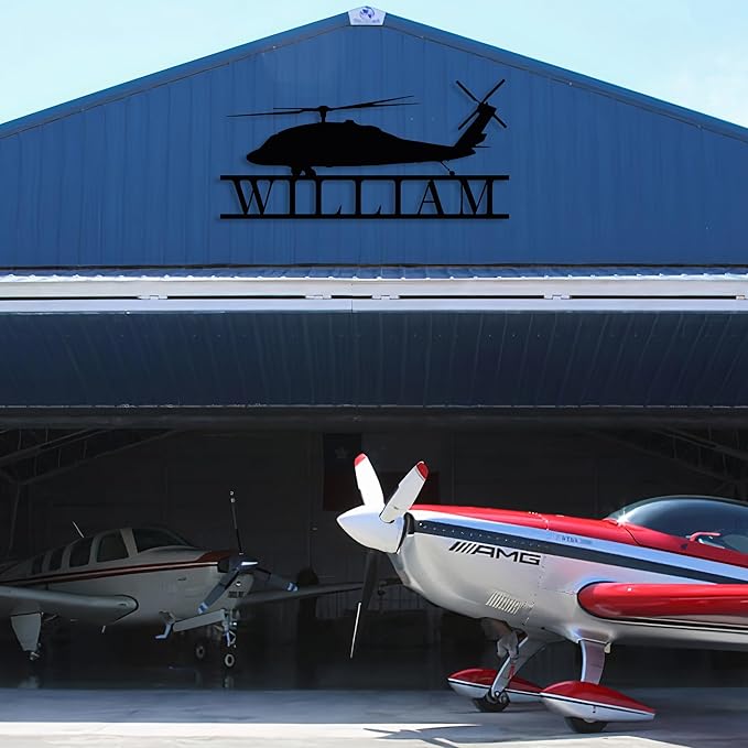 Personalized Metal Airplane Wall Art, Airplane Name Sign, Customized Pilot Name - Image 5