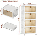 CTSNSLH 4 Tier Plastic Storage Bins and Boxes Organizer - 28Qt Stackable - Image 2