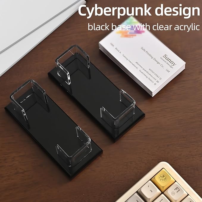 PecMuikee Business Card Holder for Desk，Acrylic Business Card Display Stand - Image 4