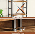SUPERJARE Triple 5 Tier Bookshelf, Bookcase - Image 7