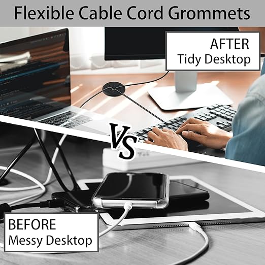 2 Inch Desk Grommet, 12 Pieces Wire Grommet, Desk Hole Cover - Image 6