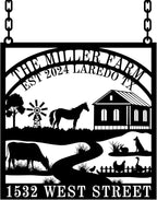 Custom Farmhouse Metal Sign | Personalized Last Name & Established Date Farm by HYTSIGN