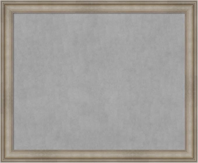 Amanti Art Silver Framed Magnetic Board 37x45 X-Large Vision Board by AmantiArt