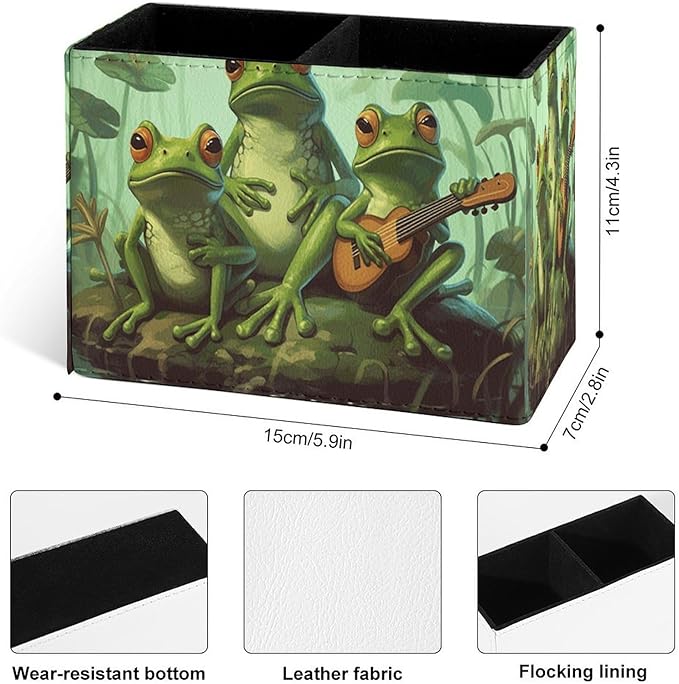 Famame Cute Funny Frog Music Team Pencil Holder - Image 4