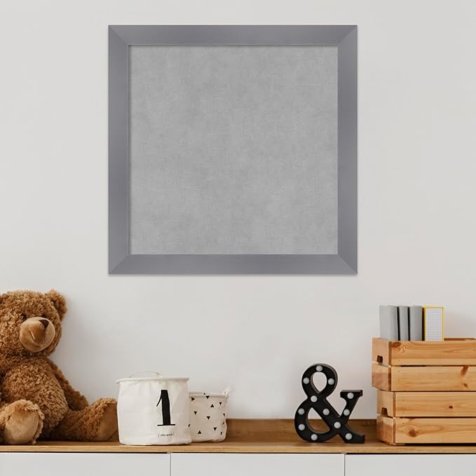 Amanti Art Grey Framed Magnetic Board 18x18 Small Vision Board - Image 6