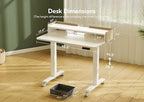 Claiks Standing Desk with Drawers, Adjustable Stand Up Electric Small Standing - Image 3