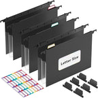 ThinkTex Extra Capacity Plastic Hanging File Folders, 3 Pack Reinforced by ThinkTex