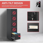 IKIMI 5 Drawer Locking File Cabinet - Image 5