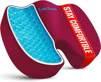 Office Chair Seat Cushion, Cooling Gel Enhanced Memory Foam Cushion by CushZone