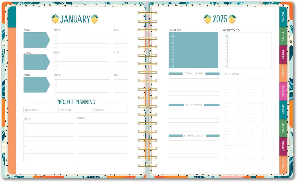 High Note 2025 Planner, 17-Month Weekly & Monthly Hardcover Planner: Augu...