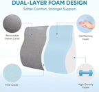 AHUAWA Back Support Pillow for Recliner Chair, Memory Foam Couch Back Cushions - Image 2