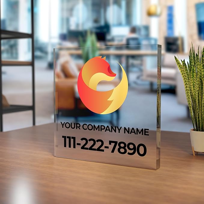 EGD Personalized Acrylic Desk Business Sign - Image 5
