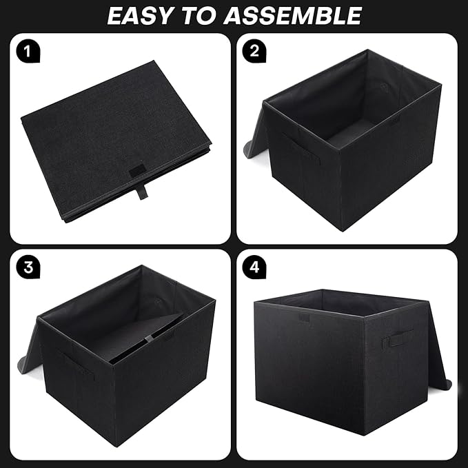 Bagnizer Large 17" 42 Quarts Collapsible Stackable Storage Bins - Image 3