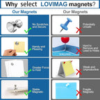 LOVIMAG Fridge Magnets 18Pcs Refrigerator Whiteboard Small Strong Magnet - Image 4