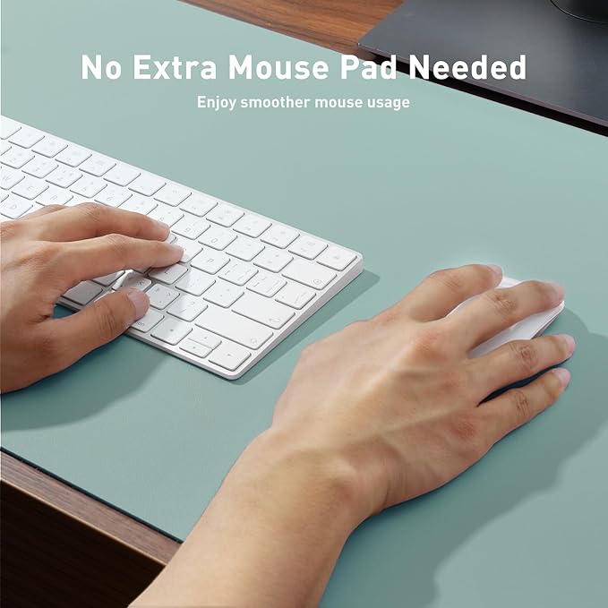 Aothia Faux Leather Desk Mat – Large Mouse Pad, Non-Slip PU Leather Blotter - Image 4