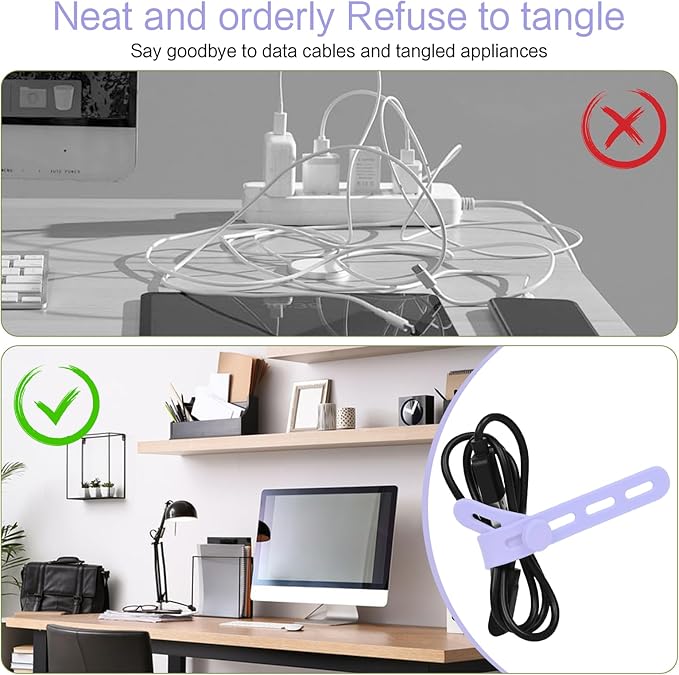 Donruby 24Pcs Silicone Cable Ties - Image 7