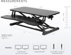 VIVO 32 inch Carbon Fiber Desk Converter, K Series, Height Adjustable Sit to - Image 3