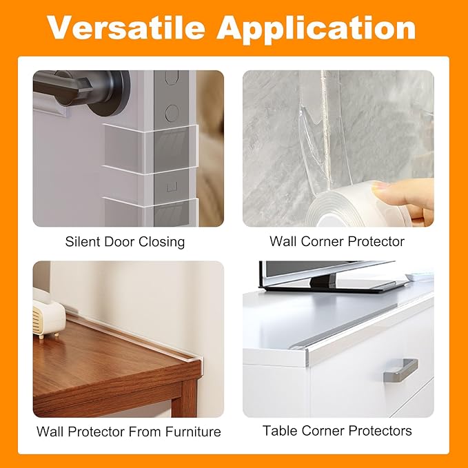 Clear Soft Corner Protectors for Furniture Strip, 1.18 in x 6.6 FT, Sharp Edge - Image 5