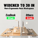 ExaDesk 48 * 30 Inches Electric Standing Widened Desk Adjustable Height - Image 9