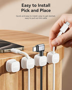 30 Pack Cable Management Cord Organizer, Magnetic Cable Clips-1s Lock, Rocoren - Image 5