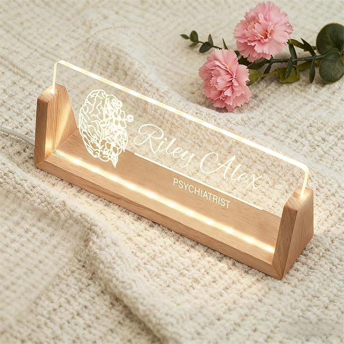 Custom Name Plate for Desk, Personalized Light Up Acrylic Office Sign for - Image 6