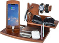 Gifts for Men, Fathers Day Wood Phone Docking Station for Dad, Desk or by EssentialForLife