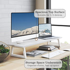 TEAMIX White Dual Monitor Riser - Image 2