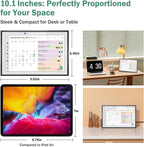 Digital Calendar Wall Touch Screen-Smart Electronic Photo Frame 10.1" | Interactive family planner, kids chore chart, Google auto-sync to-do lists, weekly meal prep, fridge schedules, daily habits