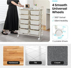 GLACER 10 Drawer Rolling Cart, Storage Cart - Image 6