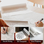 SuFly Tracing Paper Roll, 12 Inch x 50 Yards Trace Paper Roll, 32 lb White Art - Image 4