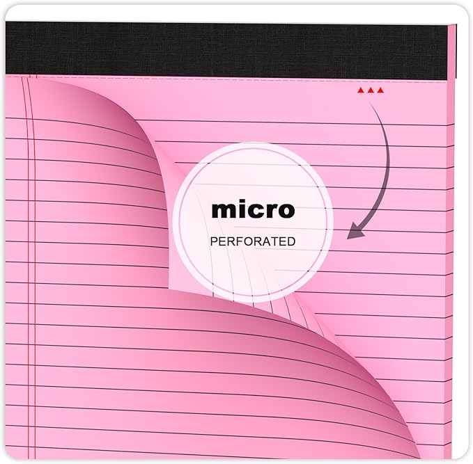 AILZFEI Colored Legal Pads 8.5 x 11 Note Pads 8.5x11 inch, Wide Ruled Clear - Image 5