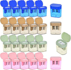 Small Pencil Sharpener for Kids, BOPART 24pcs Colored Pencil Sharpeners Manual by BOPART-ENJOYYOURLIFEALWAYSBYYOURSIDE