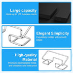 Grevosea 2 Pack Business Card Holder Desk Business Card Organizer Metal Desktop - Image 6