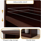 blini 3-Shelf Bookcase Wooden Bookshelves 33in Wide Floor Standing Display - Image 3