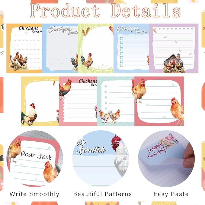 Lovarywow Chicken Sticky Notes Gifts - Image 3