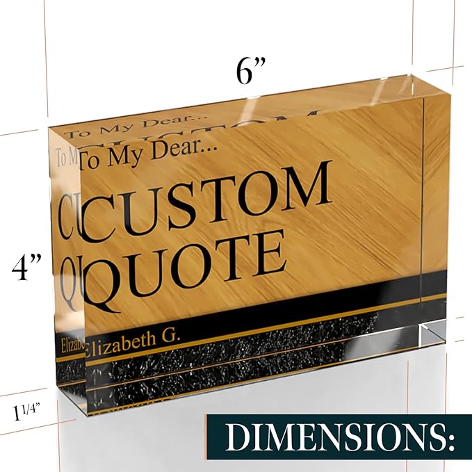 Personalized Gifts, Custom Quote Block Letter Board, Crystal-Clear Acrylic - Image 8