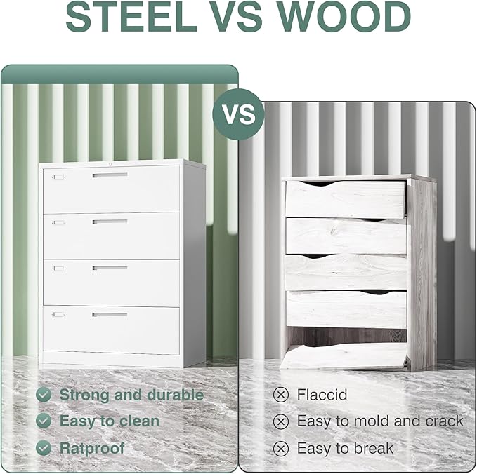 Letaya 4 Drawer File Cabinet - Image 7