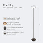 Brightech Sky LED Floor lamp, Torchiere Super Bright Floor Lamp - Image 3