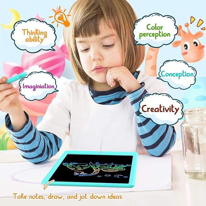 BUKEBU LCD Writing Tablet Doodle Board, 10.5 inch Colorful Drawing Pad - Image 4