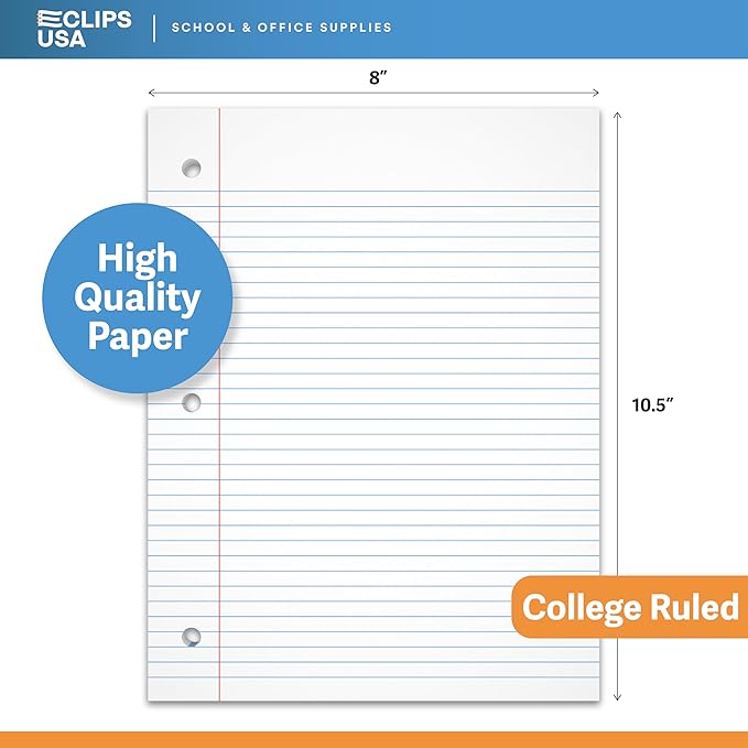 Loose Leaf Paper College Ruled Notebook Paper College Ruled Lined Writing - Image 2