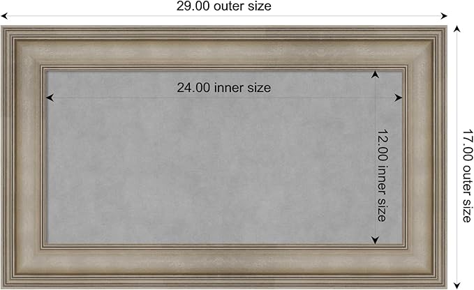 Amanti Art Silver Framed Magnetic Board 17x29 Small Vision Board - Image 3