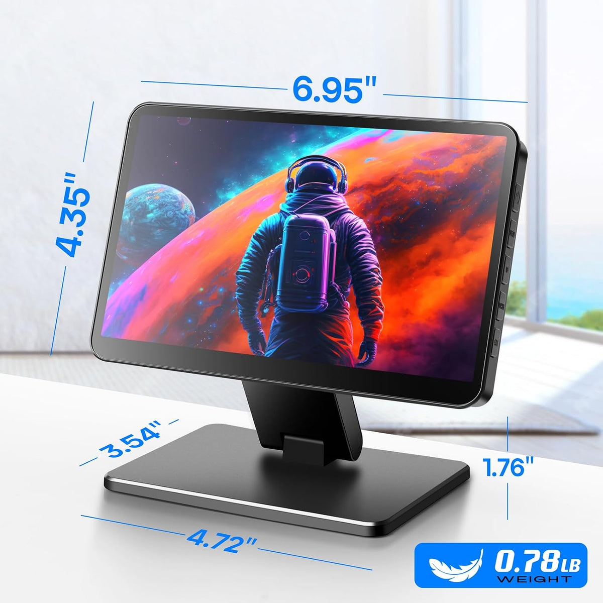 ROADOM 7" Touchscreen Monitor, 1024x600 IPS Raspberry Pi Screen, HDMI