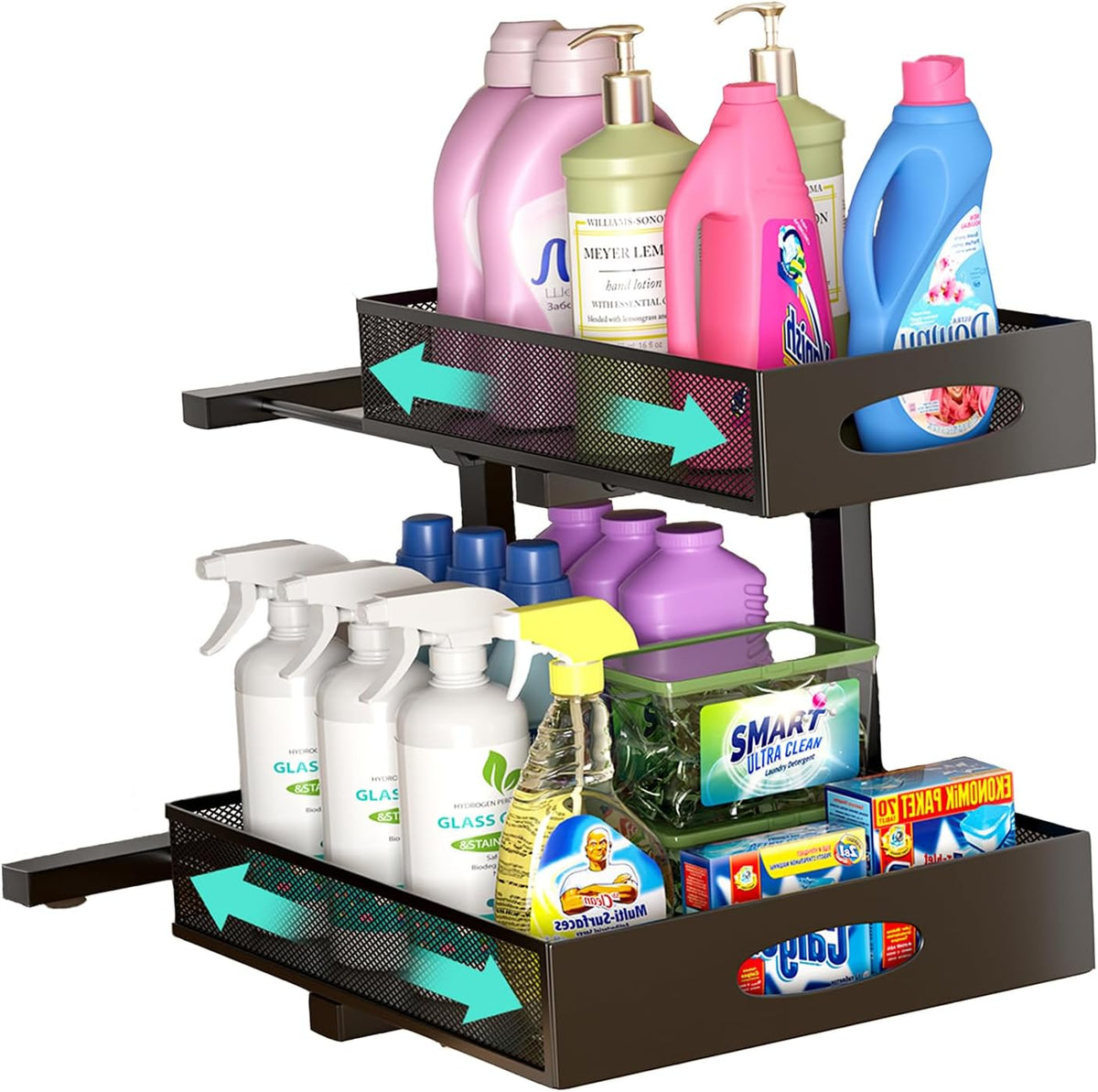 Beleeb Under Sink Organizer, Extra-Wide Upgrade, Height Adjustable Organization