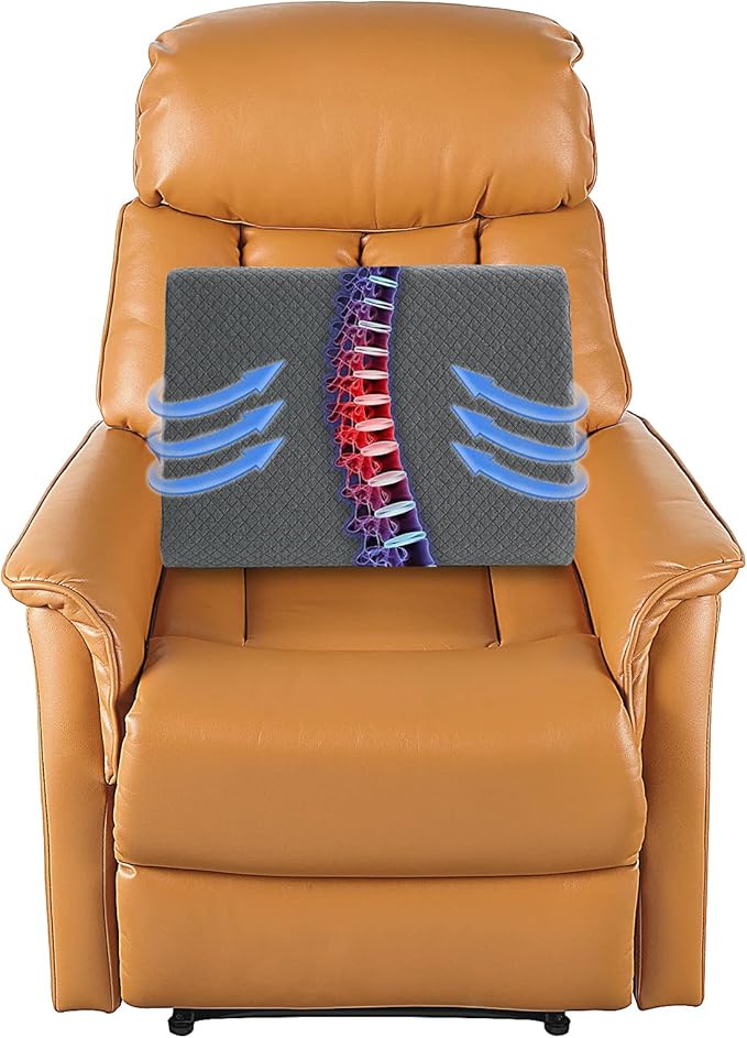 HOMBYS Lumbar Support Pillow for Recliner Chair, Memory Foam Back Support - Image 9