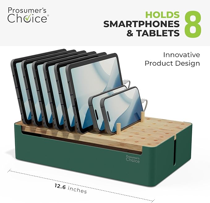 Prosumer's Choice Natural Bamboo Charging Station Rack - Image 3