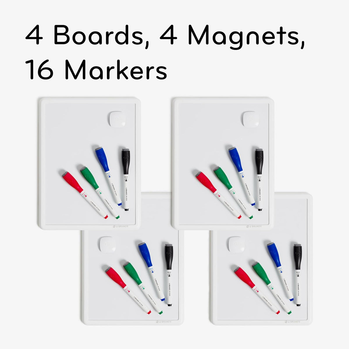 U Brands Contempo Magnetic Dry Erase Board White Board Bundle, 8.5" x 11...