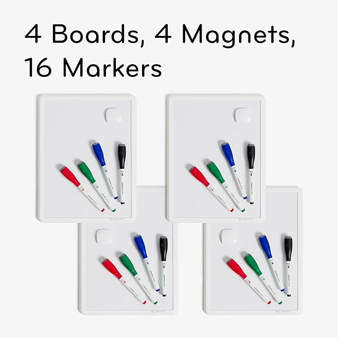 U Brands Contempo Magnetic Dry Erase Board White Board Bundle, 8.5" x 11" - Image 3
